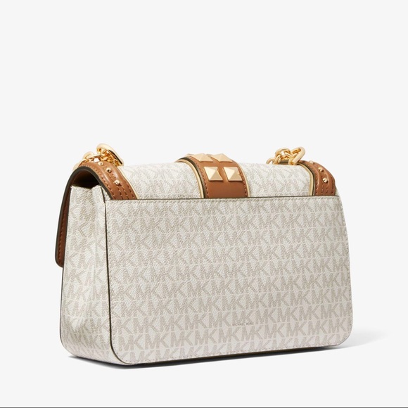 Michael Kors SoHo Large Studded Logo Shoulder Bag - Picture 3 of 4